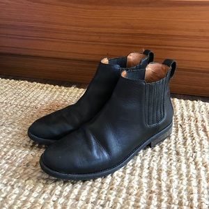 Black Leather Madewell Boots